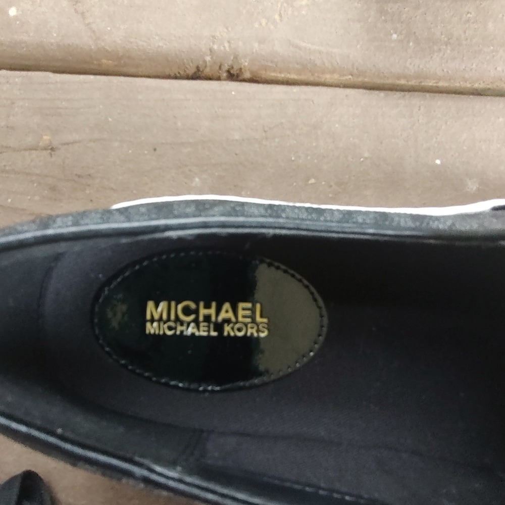 Michael Kors Keaton Womens Black Grey MK‎ Signature Logo Slip On Sneakers Shoes
